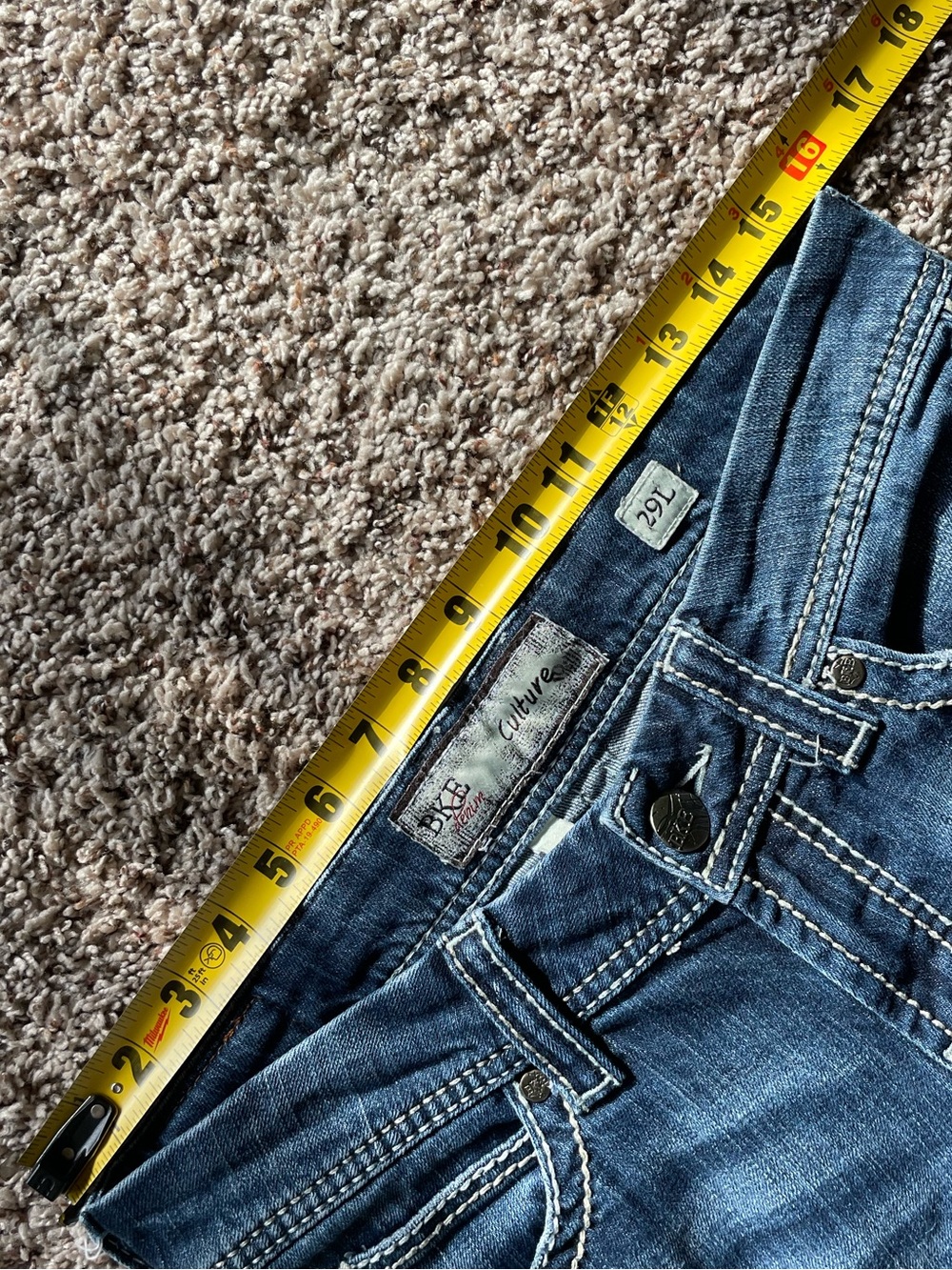 BKE Culture Bootcut Denim Jeans Women’s 29L 29x33.5 (measures 32x32.5) Tall EUC - Picture 9 of 13